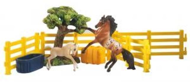 Juguete BREYER set animales de la granja, con tapiz